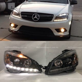 Mercedes Benz C Class W204 Tail Lamp 2007 2010 Led Light Bar Smoke Shopee Malaysia