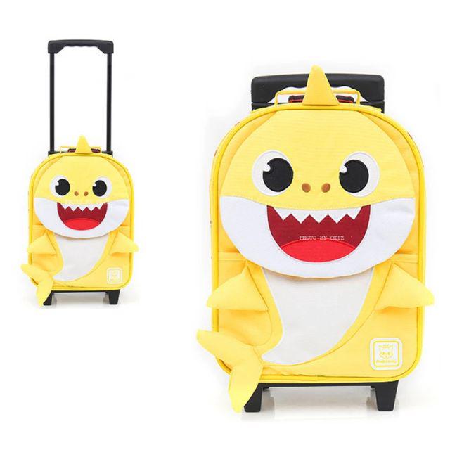Korea Pinkfong Baby Shark Kid S Trolley Bag Luggage Shopee Malaysia