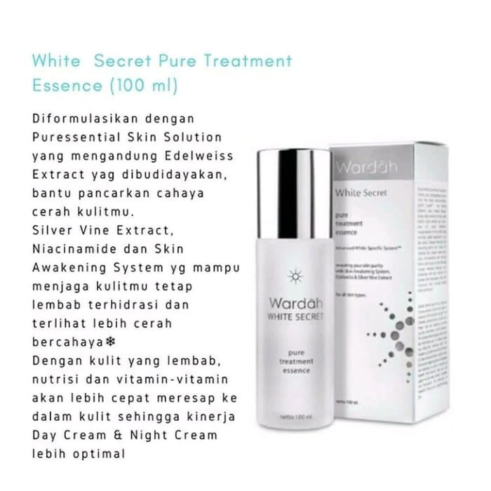 Wardah White Secret Pure Treatment Essence 100 Ml Malaysia