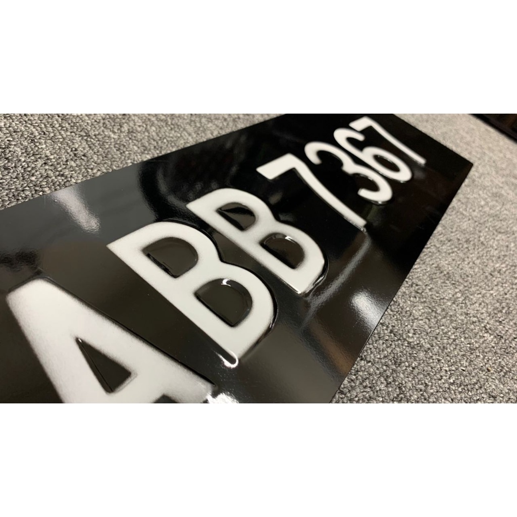 Punch Number Plates ( FREE FRAME )Jenis cat/Fonts Standt JPJ Shopee