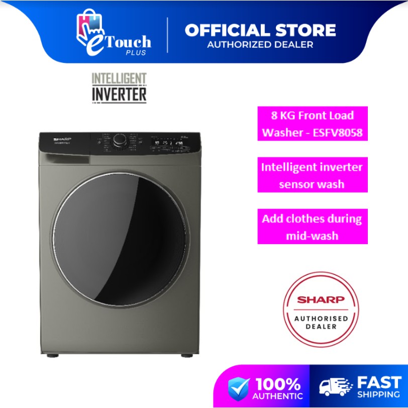 Sharp Front Loading Inverter Washing Machine ESFV8058 | New PGMall