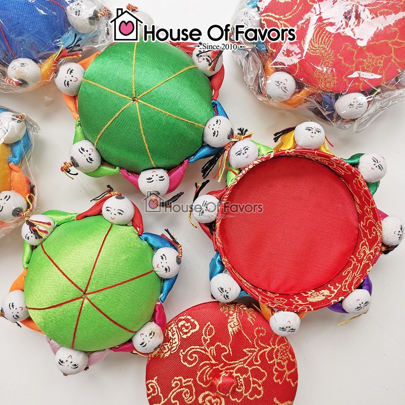 Chinese Wedding Traditional Needle Pouch/ Accessories Ear Ring Jewelry Box 结婚针线盒,新婚安床年生贵子子孙针包, 结婚用品