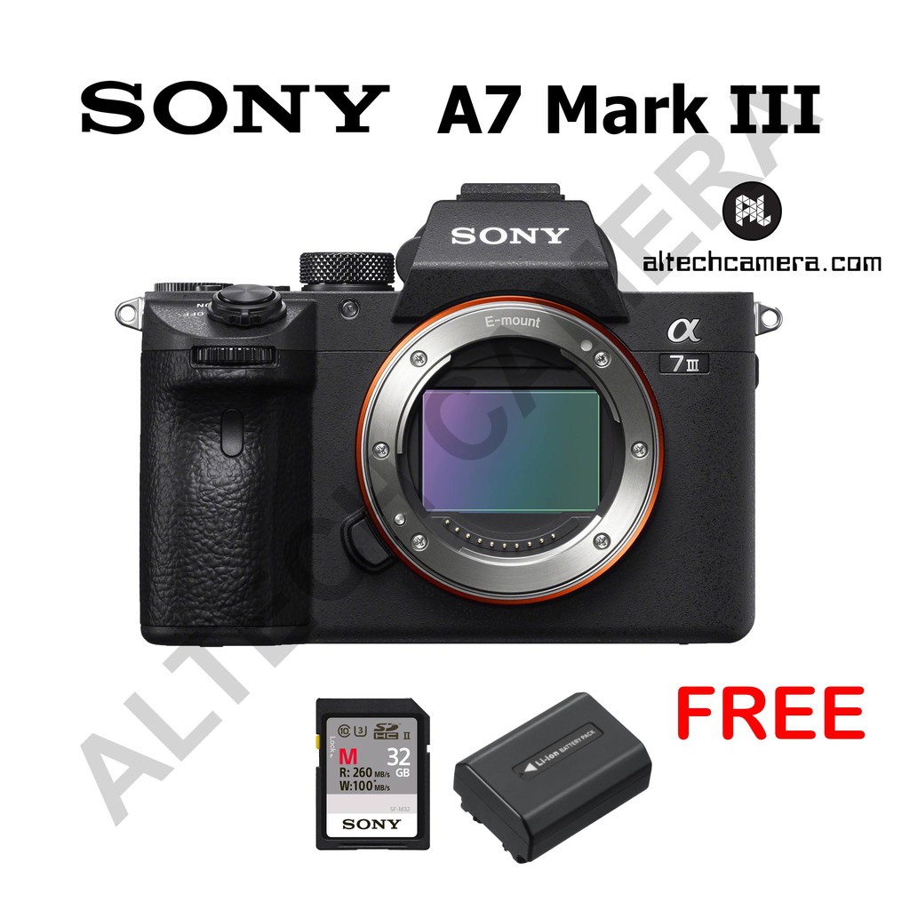 Sony A7iii A7 Iii A7 Mark 3 A7m3 Body Only Kit Set Free 64gb Card Original Battery Sony Malaysia Set Shopee Malaysia