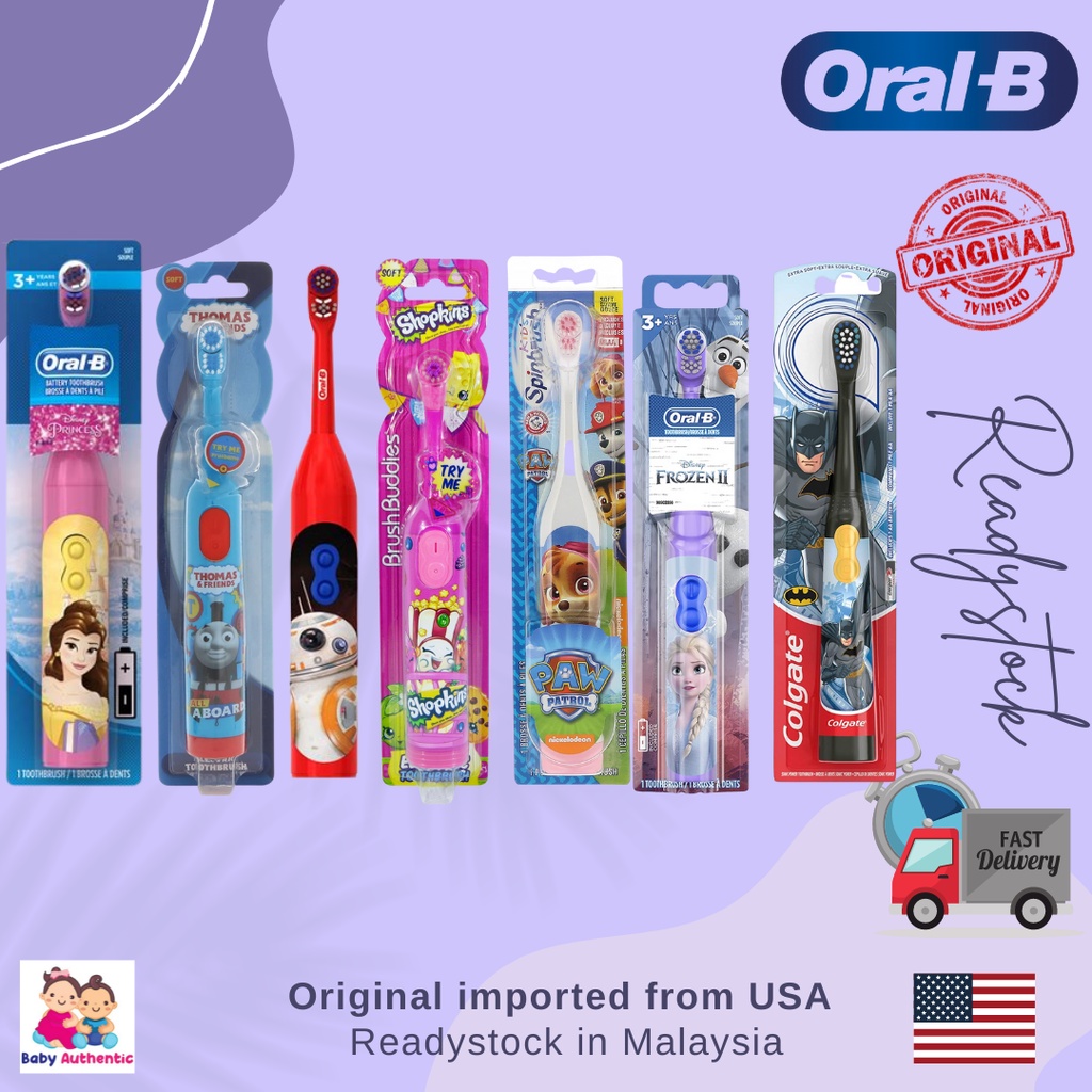 OralB Colgate Spinbrush Kids Battery Toothbrush Frozen Disney Princess
