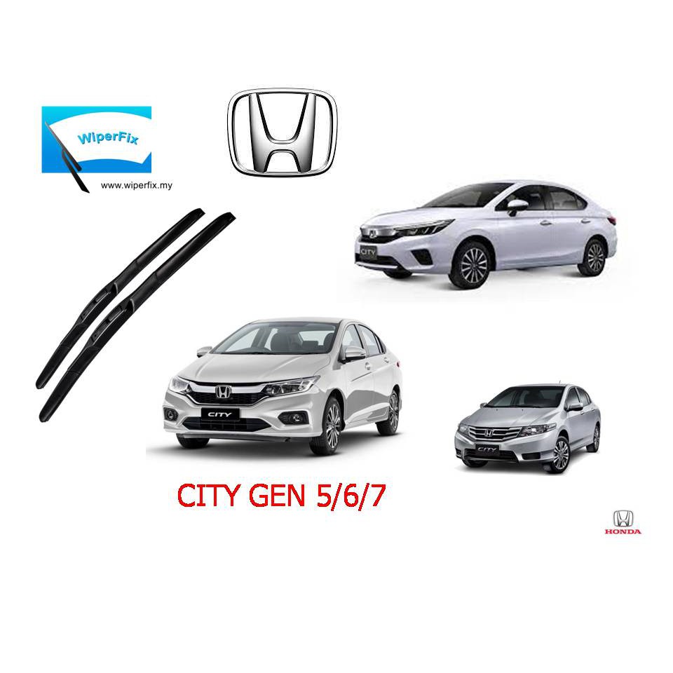 Wiper Honda City 2008 2013 2021new Above Silicone Wiper Hybrid Blade Wiperfix Shopee Malaysia