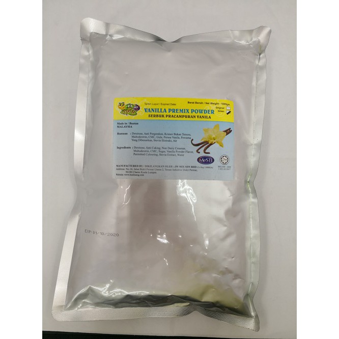 Vanilla Ice Blended Premix Powder / Bubble Tea Premix Powder (No Sugar) (Halal Malaysia)