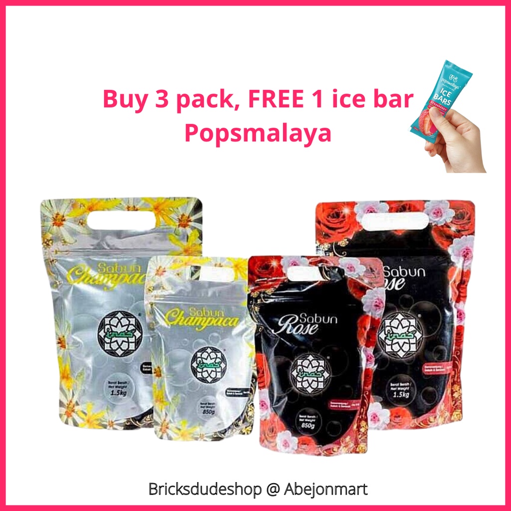Sabun Champaca Rose Inas 850g 1 5kg Sabun Cempaka Cuci Baju Sabun Chempaka Basuh Baju Murah Viral Serbaguna Shopee Malaysia
