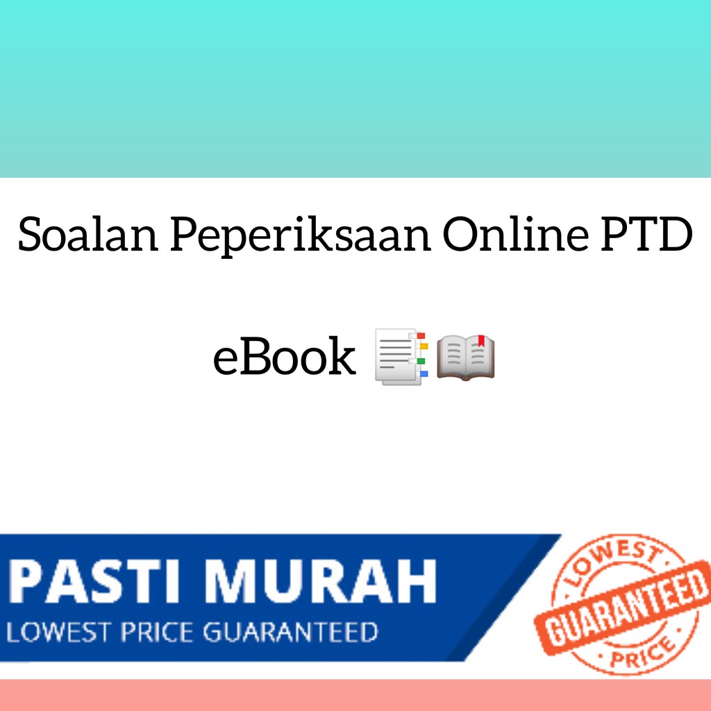 Soalan Peperiksaan Online Ptd Tahun Lepas Ebook Shopee Malaysia