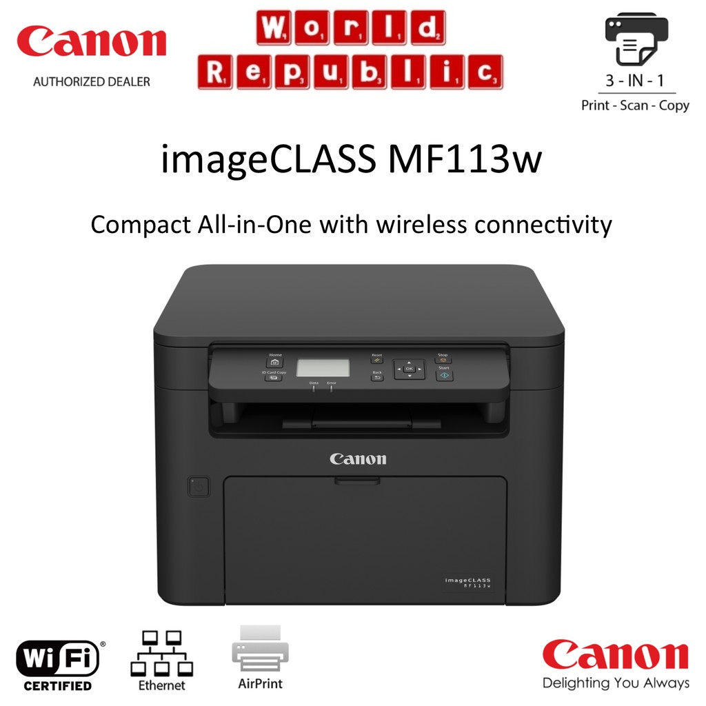 Canon imageCLASS MF113w Laser Printer Compact All-in-One with wireless ...