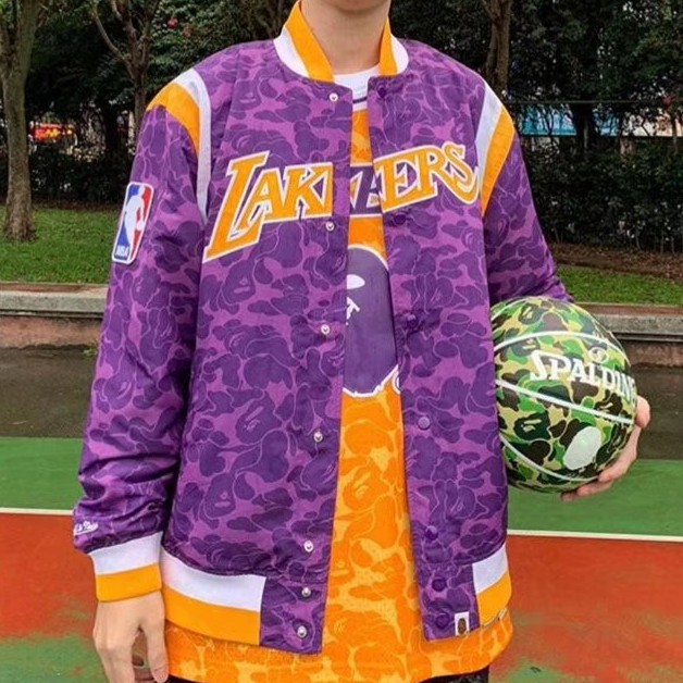 bape lakers jacket