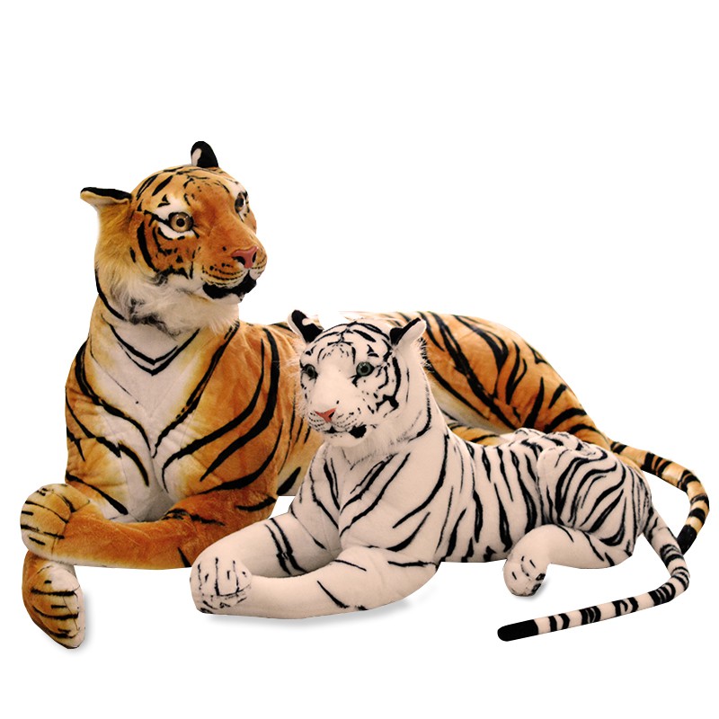 Big White/Yellow Tiger Plush Toys Simulation Tigers Stuffed Animals Dolls