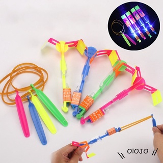 Bamboo Dragonfly with light Shooting Rocket Flying  Sky UFO  for kid children 