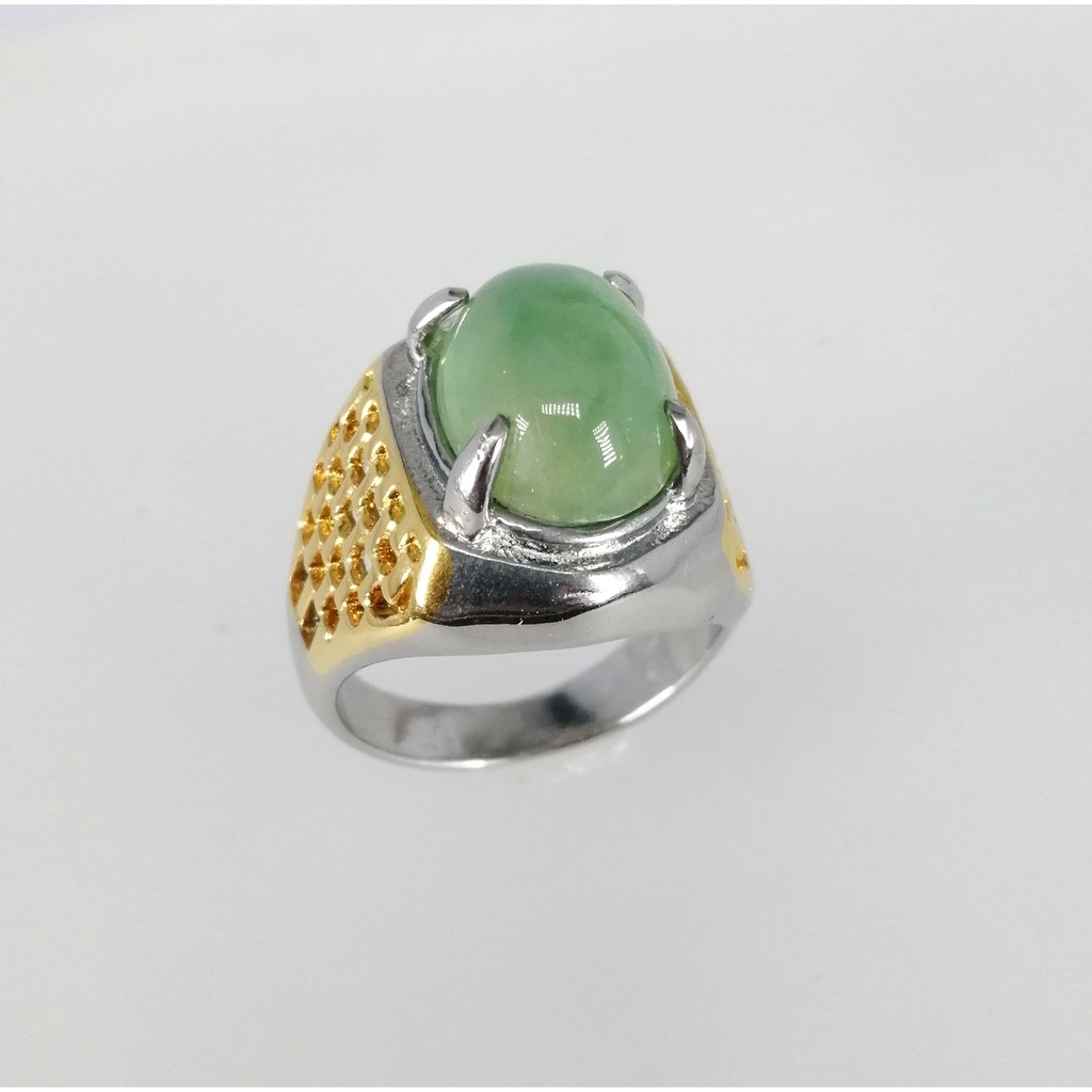 Cincin Batu Jed Hijau Jade Stone Dgn Permukaan Yg Ada Cutting Cukup Cantik Dan Jual Dgn Harga Istimewa 平价绿玉介指 Lazada