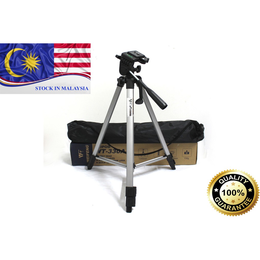Weifeng WT-330A Professional Tripod Stand Aluminum Camera Tripod (Ready Stock In Malaysia)