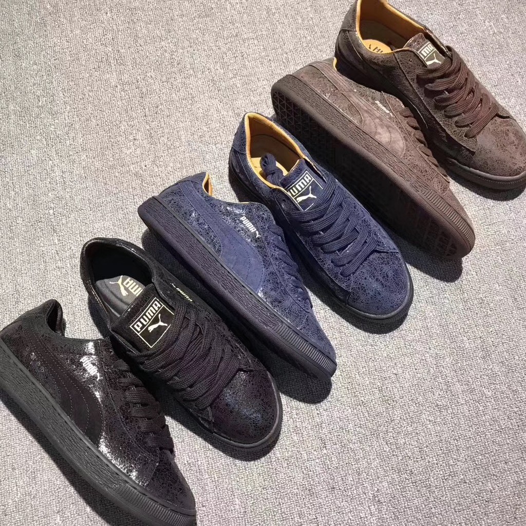 dark blue puma suede