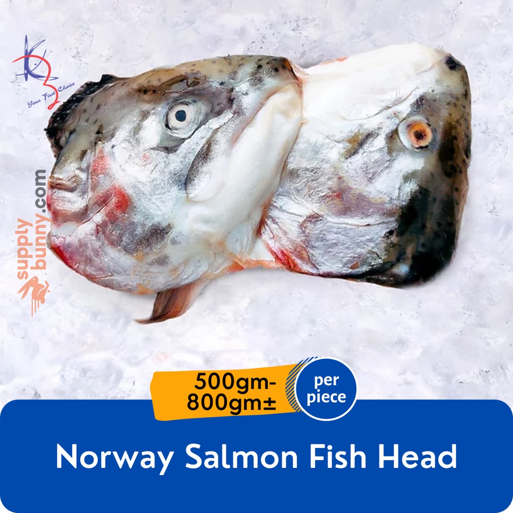 Norway Salmon Head 500-800g± (sold per pack) 挪威 三文鱼头 Kepala Ikan Salmon - Kaizer Frozen Seafood