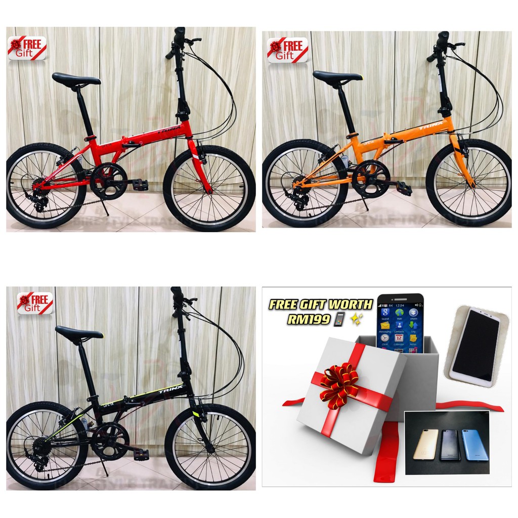 Folding Bike 20 Trinx Life 1 5 Basikal Lipat With Free Gift Shopee Malaysia