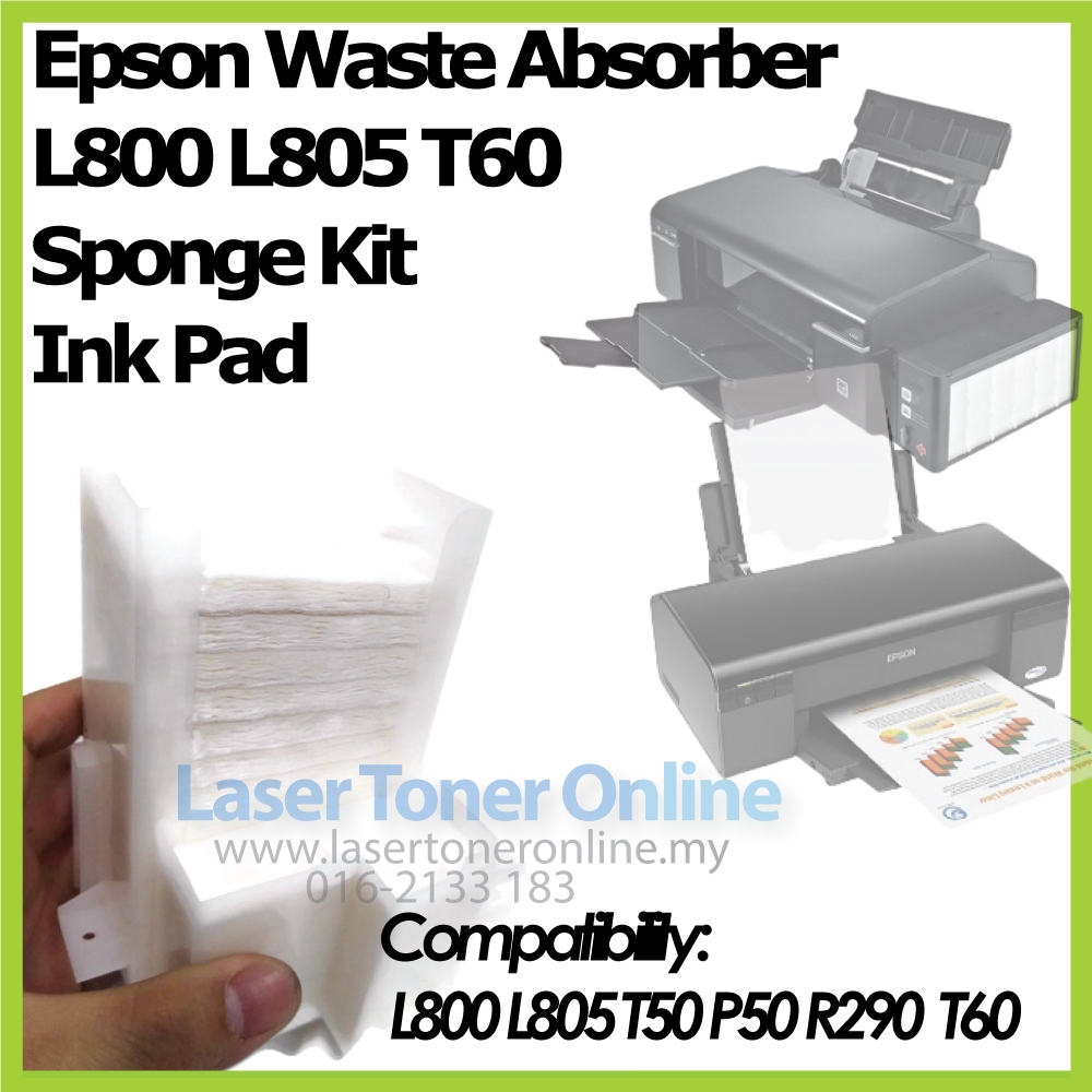 Epson L800 L805 T60 Waste Absorber Full Ink Pad Sponge Kit ( Error
