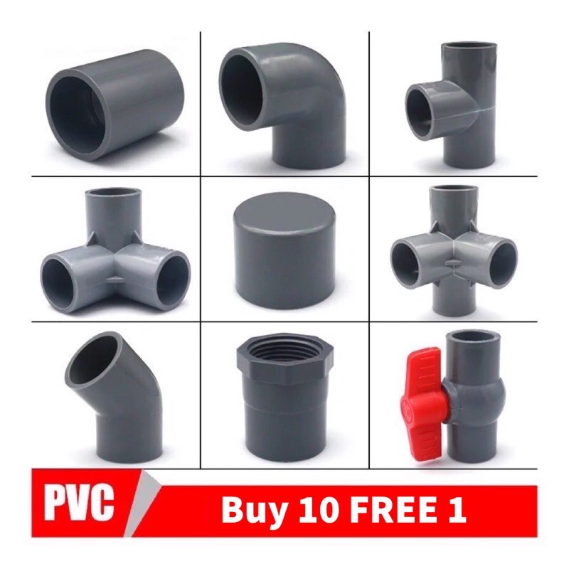 Pvc Fitting Connector Mm Mm Pipe Fittings System Penyambung Paip