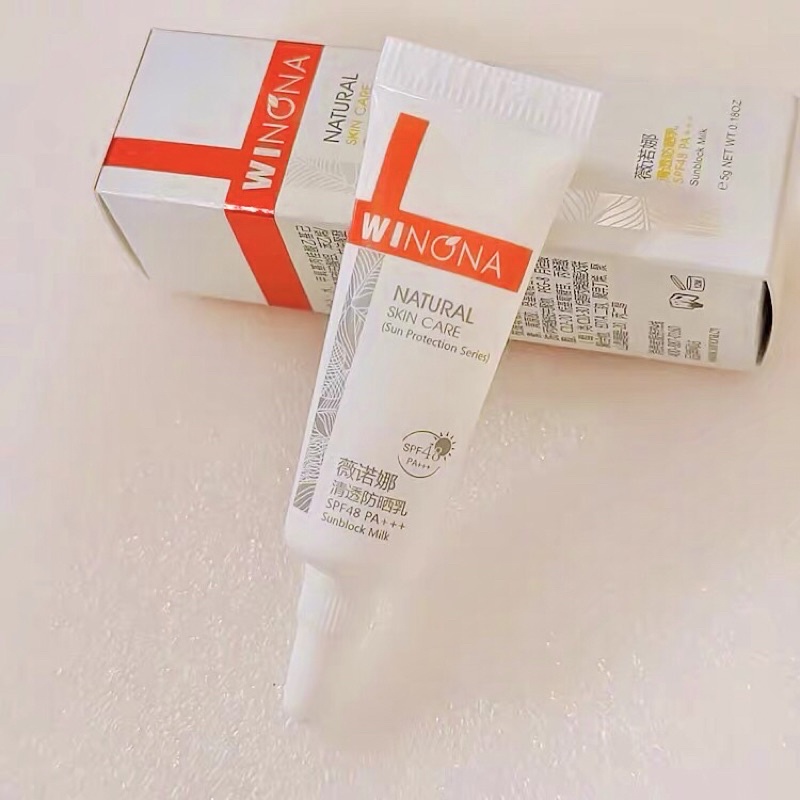 Winona Sunblock Milk Cream SPF48PA+++ For Sensitive Skin 5g Shopee