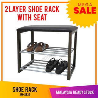 Modern Shoe Rack With Seat 3 Tier 2 Tier Shoe Bench Shoe Rack Indoor Outdoor Shoe Rack Shopee Malaysia