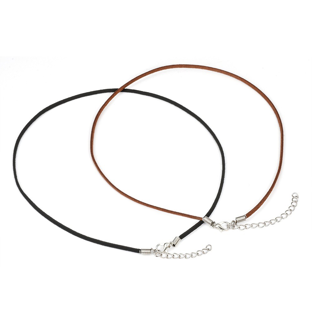 10pcs Black Brown Suede Leather String Necklace Cord Chain Jewelry DIY Making 