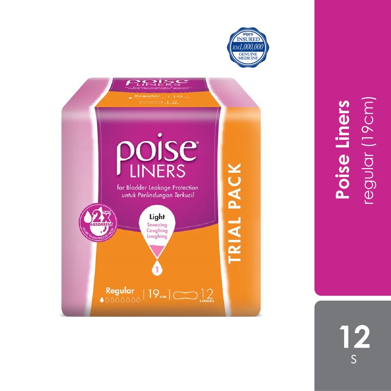 Poise Liners Regular 19cm 12s Shopee Malaysia