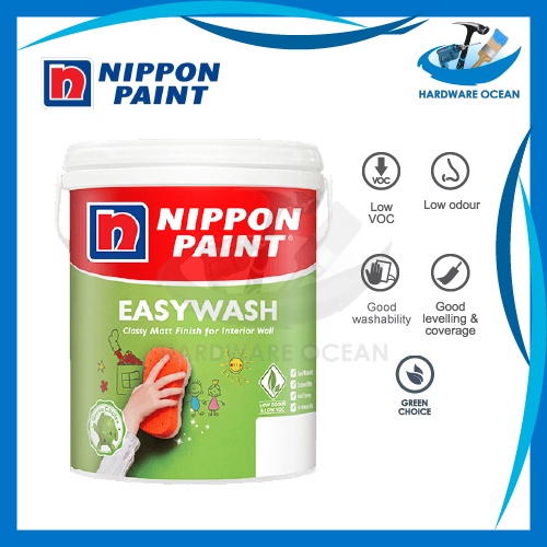 Nippon Paint Easywash Matt Finished Interior Wall Paint 1L Mix Colour ...