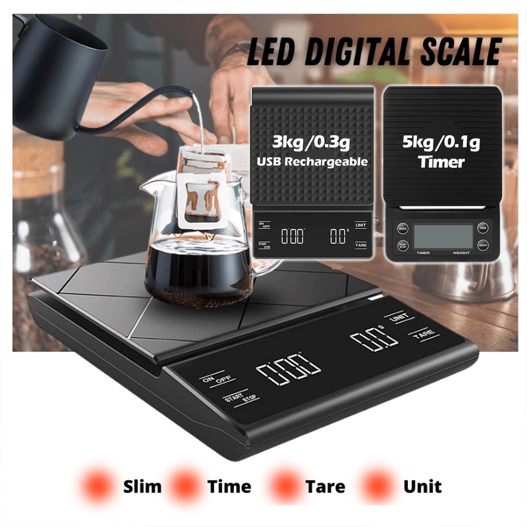 High Precision Multipurposes Digital Coffee Espresso Scale Timer