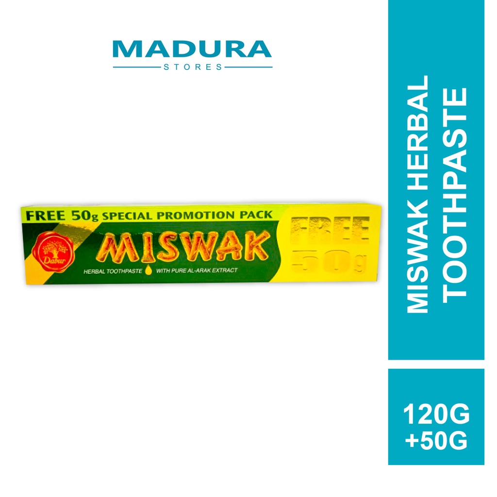 Dabur Miswak Herbal Toothpaste 120+50gm Free Shopee Malaysia