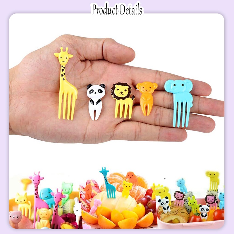 [HOT] Animal Food Fruit Picks Forks Fun Bento Mini Cartoon Toothpick for Dessert