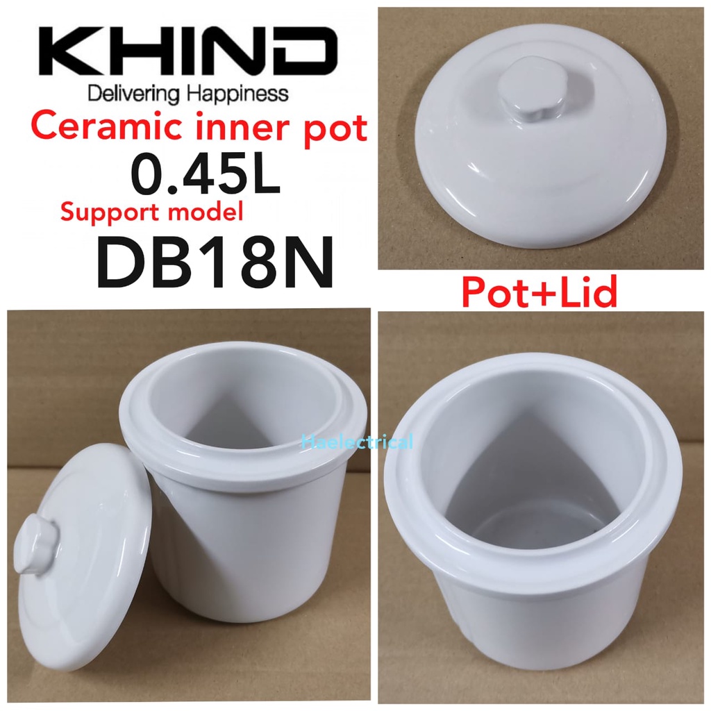 KHIND Double Boiler Ceramic Inner Pot & Lid  DB18N (0.45L)