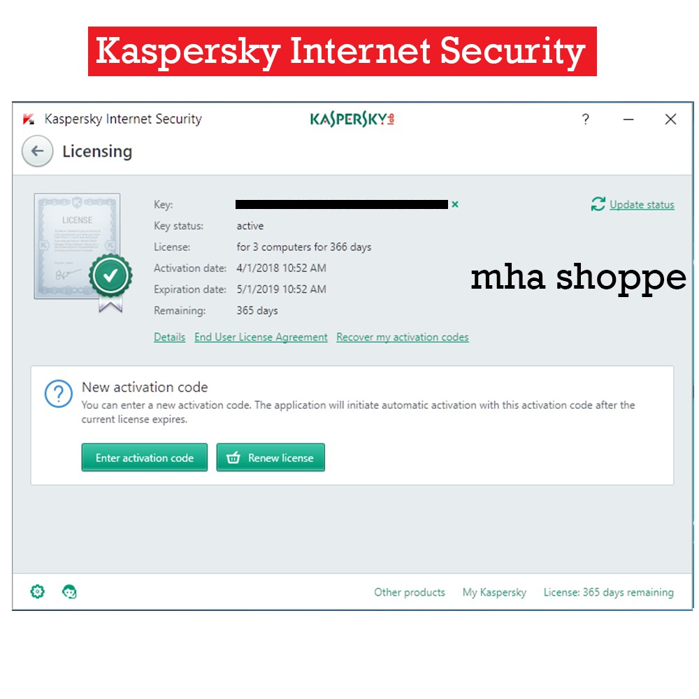 kaspersky internet security activation code free