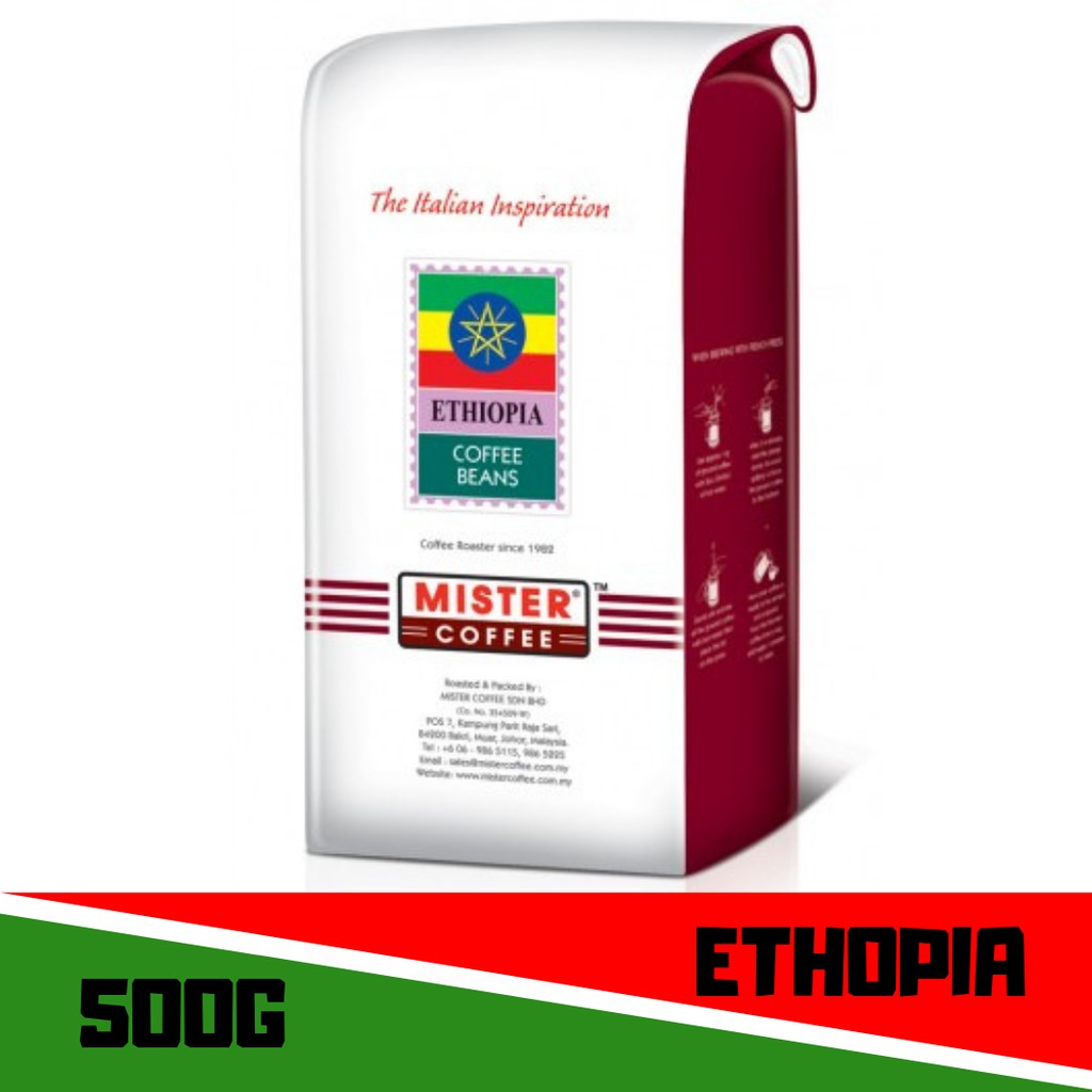 [MISTER COFFEE] High Quality 100% Arabica Coffee Bean Country Series ( Ethiopia ) 500g Coffee Bean/Ground Coffee