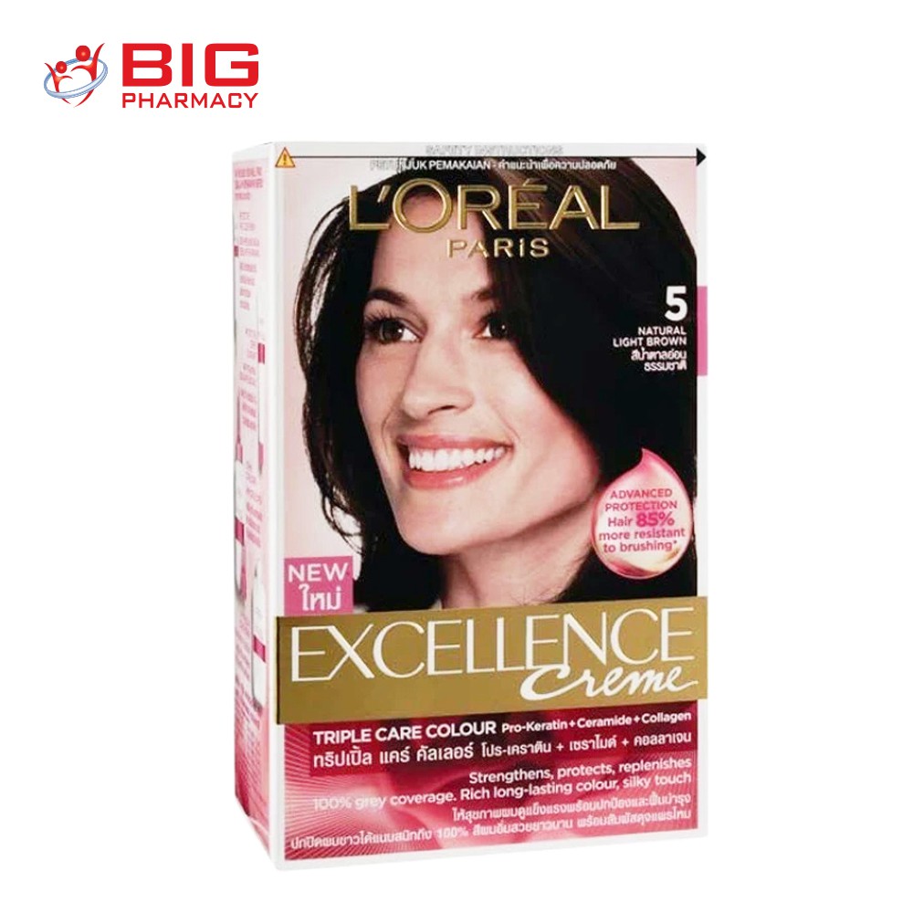 L'Oreal Excellence Creme - Natural Light Brown 5 | Shopee Malaysia