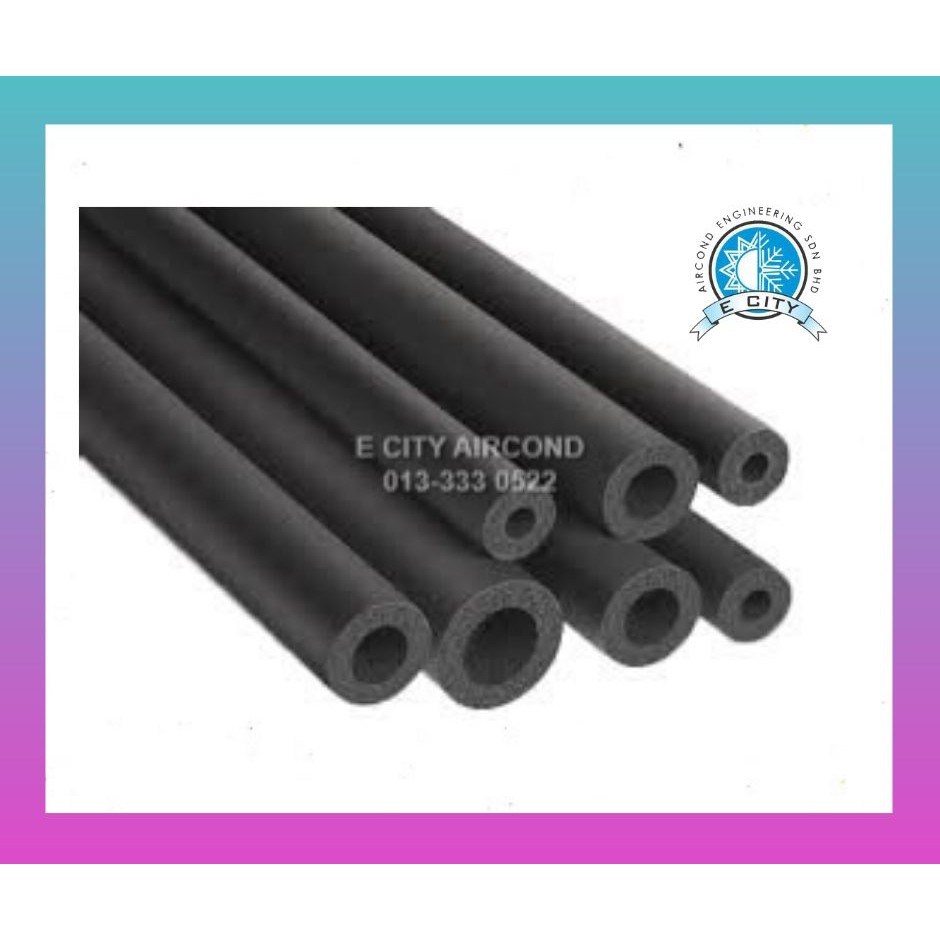 Ready Stock 6 Feet Long Hose Air Conditioner Heat Insulation Pipe Black