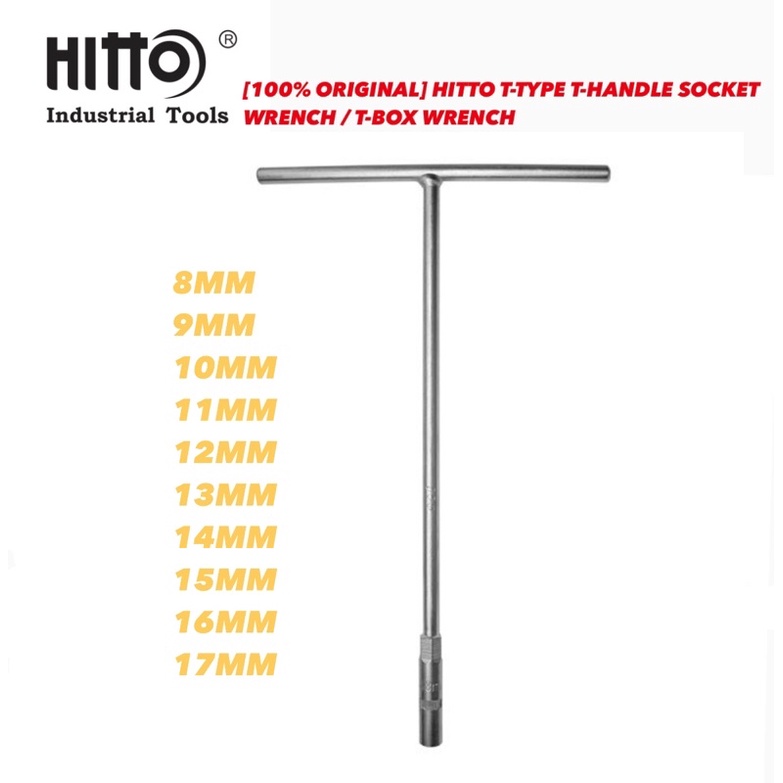 [100 ORIGINAL] HITTO TTYPE THANDLE SOCKET WRENCH / TBOX WRENCH
