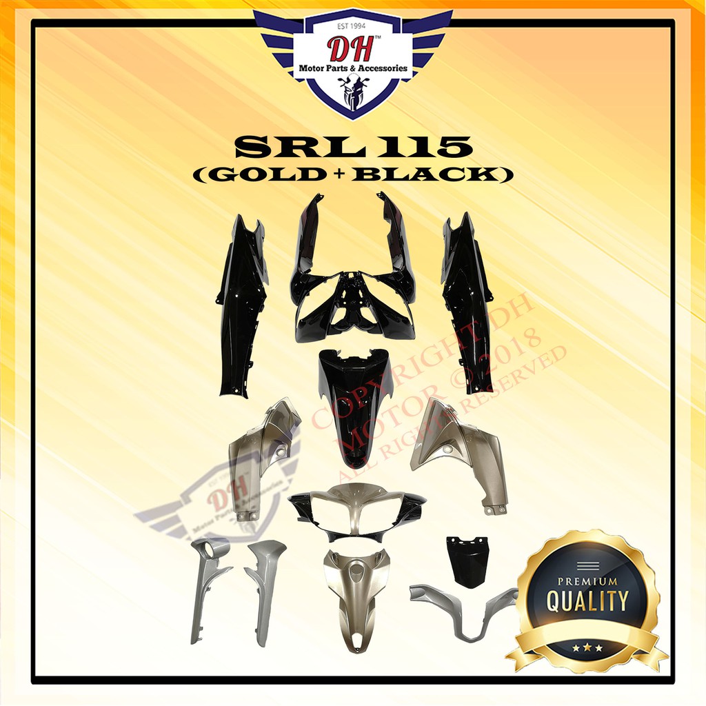 SRL 115 (CARBURETOR) COVER SET YAMAHA LAGENDA 115Z (GOLD + BLACK