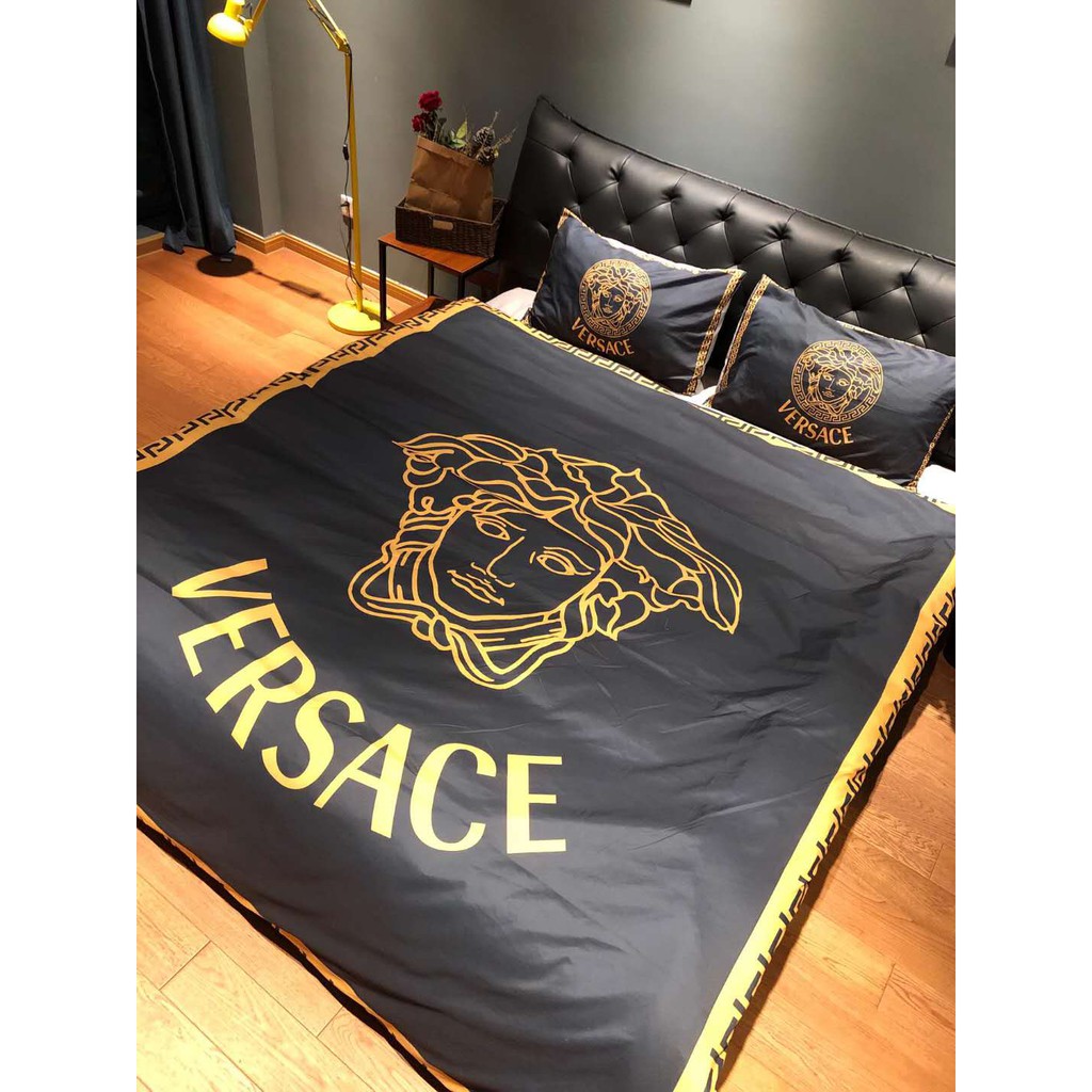 Luxury Fashion Style Bedsheet Sets Versace 1 Shopee Malaysia