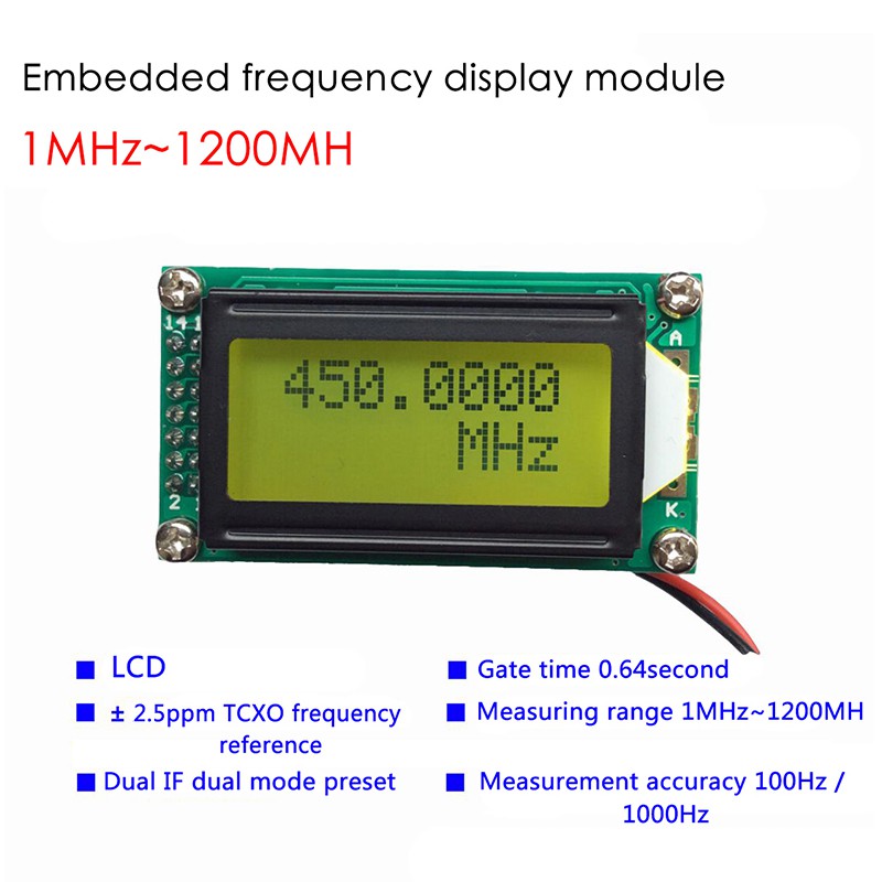Digital Multimeter DIY High Accuracy Sensitivity 1-500MHz Frequency Meter Counter Module Hertz Tester RF Frequency Counter Multi-Purpose Tool 