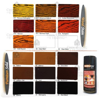 Samurai 821 Dark Nyatoh Wood Stain Varnish Shellac Spray Paint 400ml ...