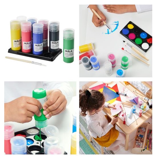 MALA Paint Brush Colours / Children Paint / Colour Paint , mixed