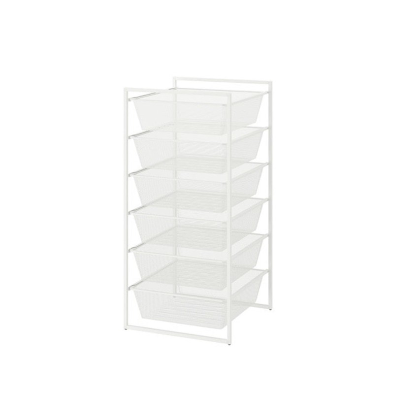 IKEA JONAXEL FRAME WITH MESH BASKET 6 TIER ( Optional top shelf