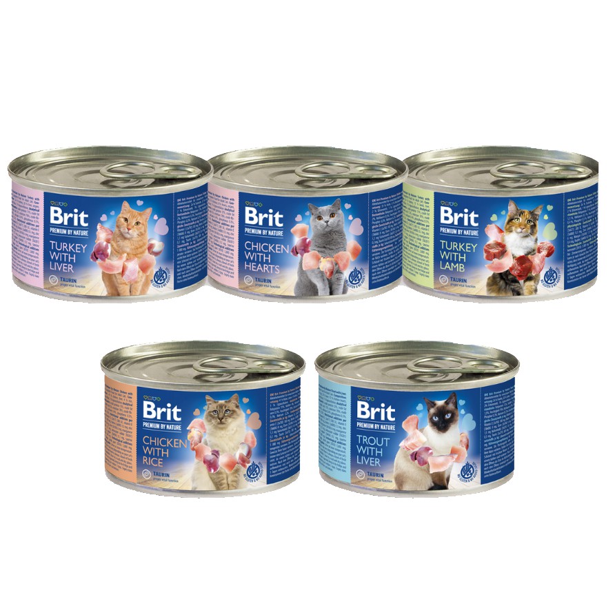 Brit Premium by Nature Cat Canned Food 200gm Cat Wet Food | Shopee Malaysia