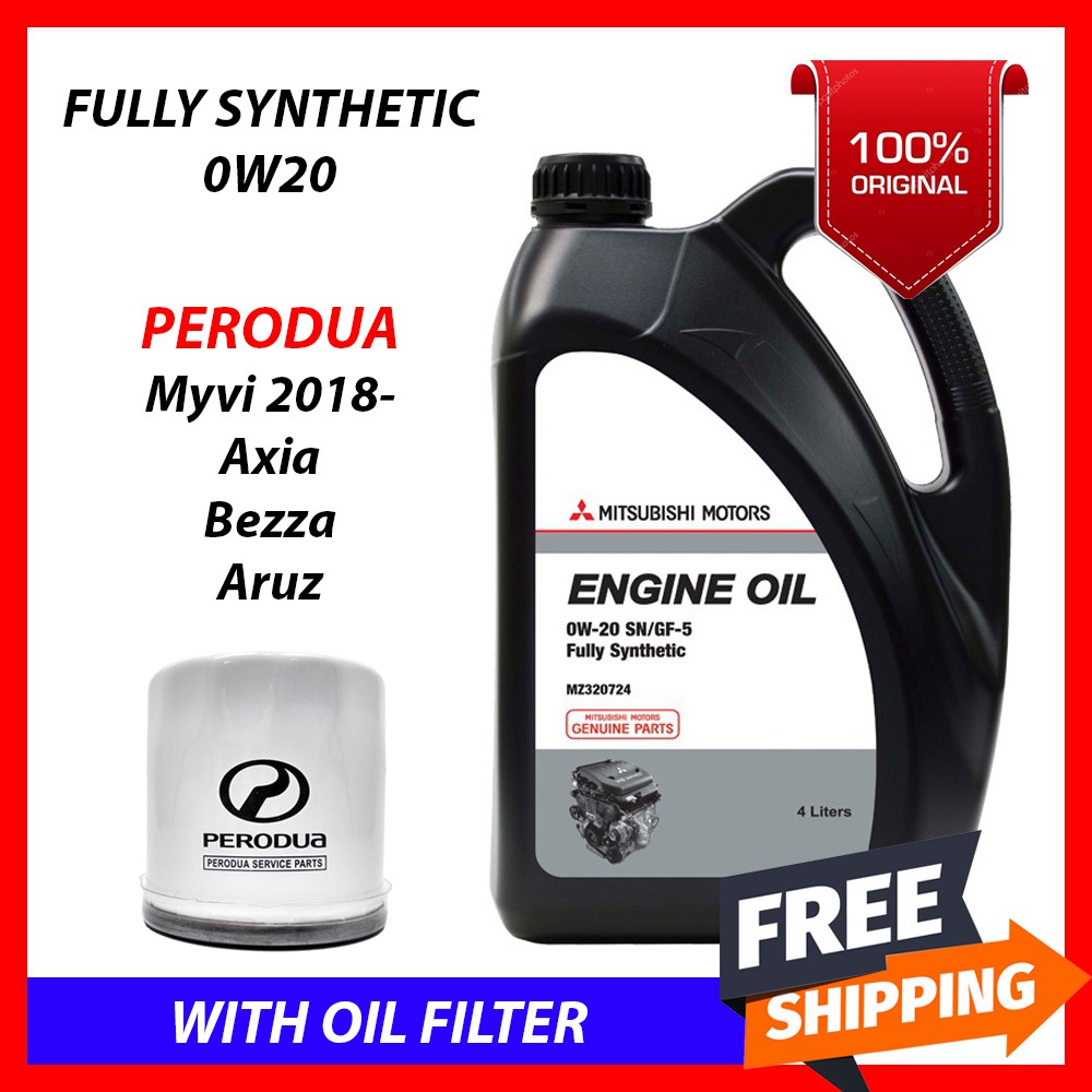 (100% Original) Mitsubishi 0W20 Fully Synthetic (4L 