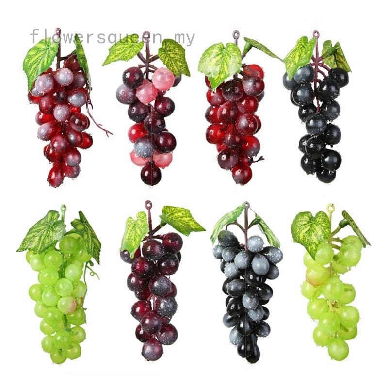 4 Pcs Artificial Grapes Decor - Lifelike Red Grape Bunches For Wedding, Kitchen, Photography - View #5