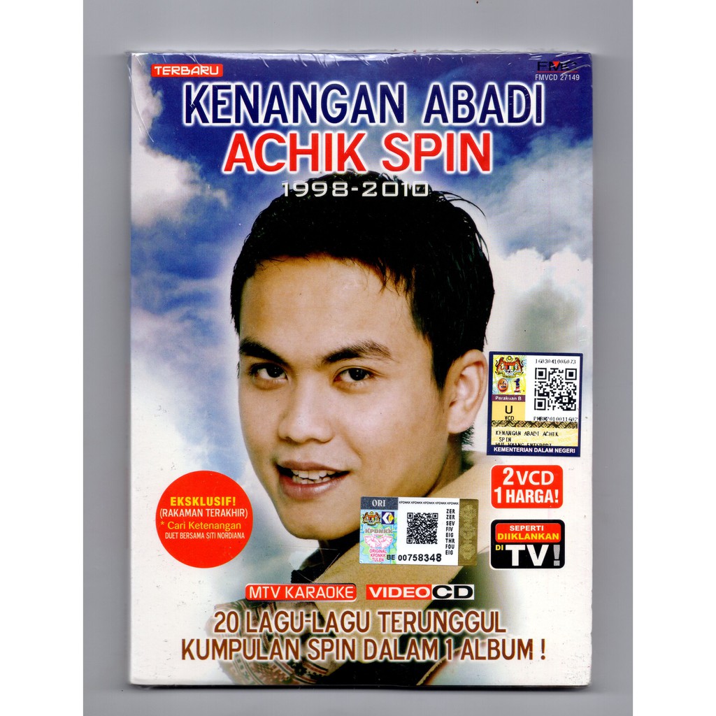 ACHIK SPIN - KENANGAN ABADI 1998-2010 (VCD MTV KARAOKE) | Shopee Malaysia