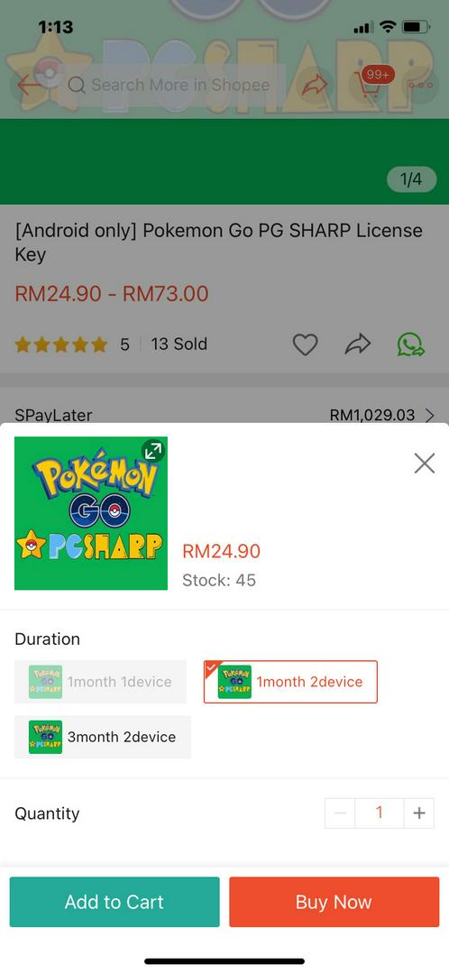 Android Only Pokemon Go Pg Sharp License Key Shopee Malaysia