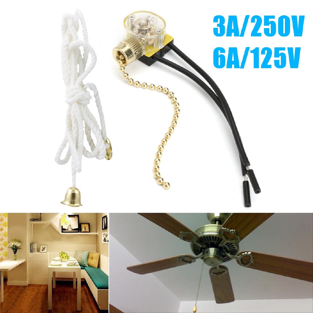 Ceiling Fan 2 Wire Light Pull Chain Switch Shelly Lighting