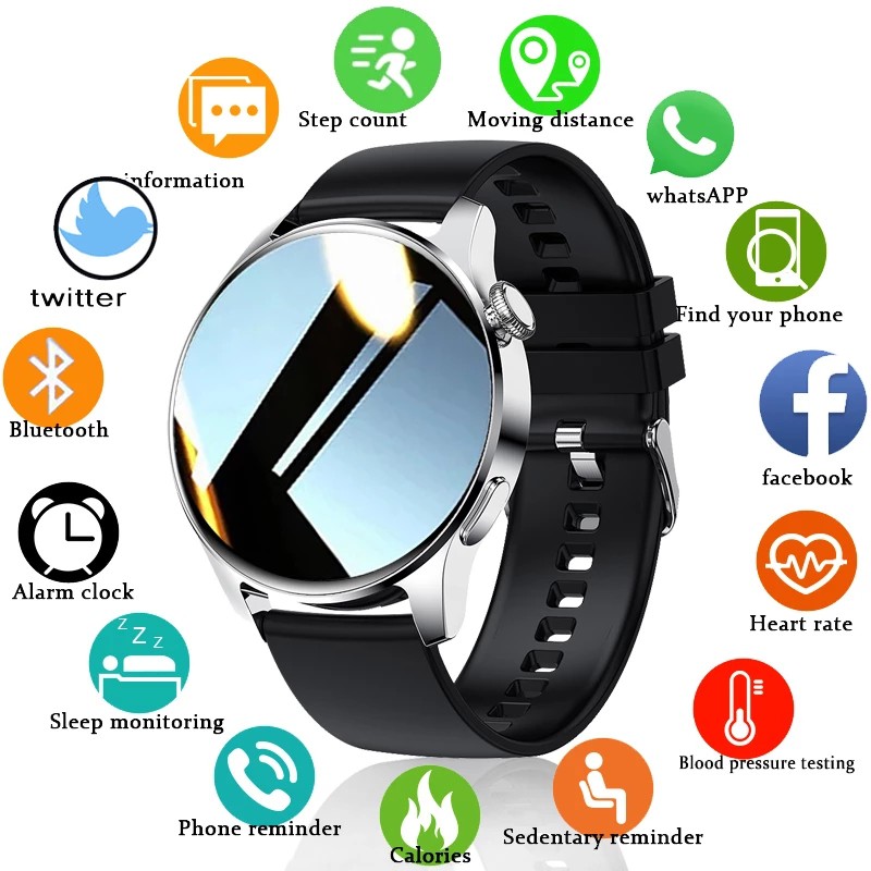 LIGE Men Women Smart Watch Heart Rate Monitor Sports Waterproof Bluetooth Call Message Remind Jam tangan lelaki perempuan